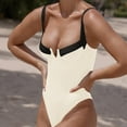 thumbnail image 6 of Generic Womens One Piece Swimsuits Sexy V Wire Slimming Bathing Suit Color Block Tummy Control Push Up Underwire Swimwear, 6 of 6