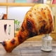 thumbnail image 4 of Juguete de peluche de pata de pollo de imitación de 20 cm, cojín de almohada frito con forma de baqueta de ala de pollo, almohada suave para decoración del hogar, regalo de cumpleaños, 4 of 6