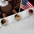 thumbnail image 4 of Manfei Classic Bald Eagle Kitchen Curtains,Grunge Usa Flag Black Out Curtains Pack of 2 (42x63 Each),Black, 4 of 7