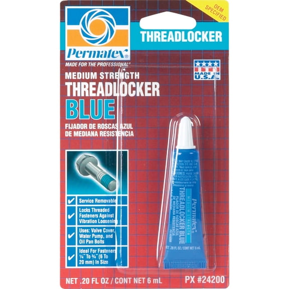 Permatex 24200 6 ml Blue Medium Strength Threadlocker