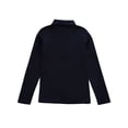 thumbnail image 2 of Smith's American Girls' Picot Trim Long-Sleeve Polo Shirt Color: navy Size: 10 - 12, 2 of 4