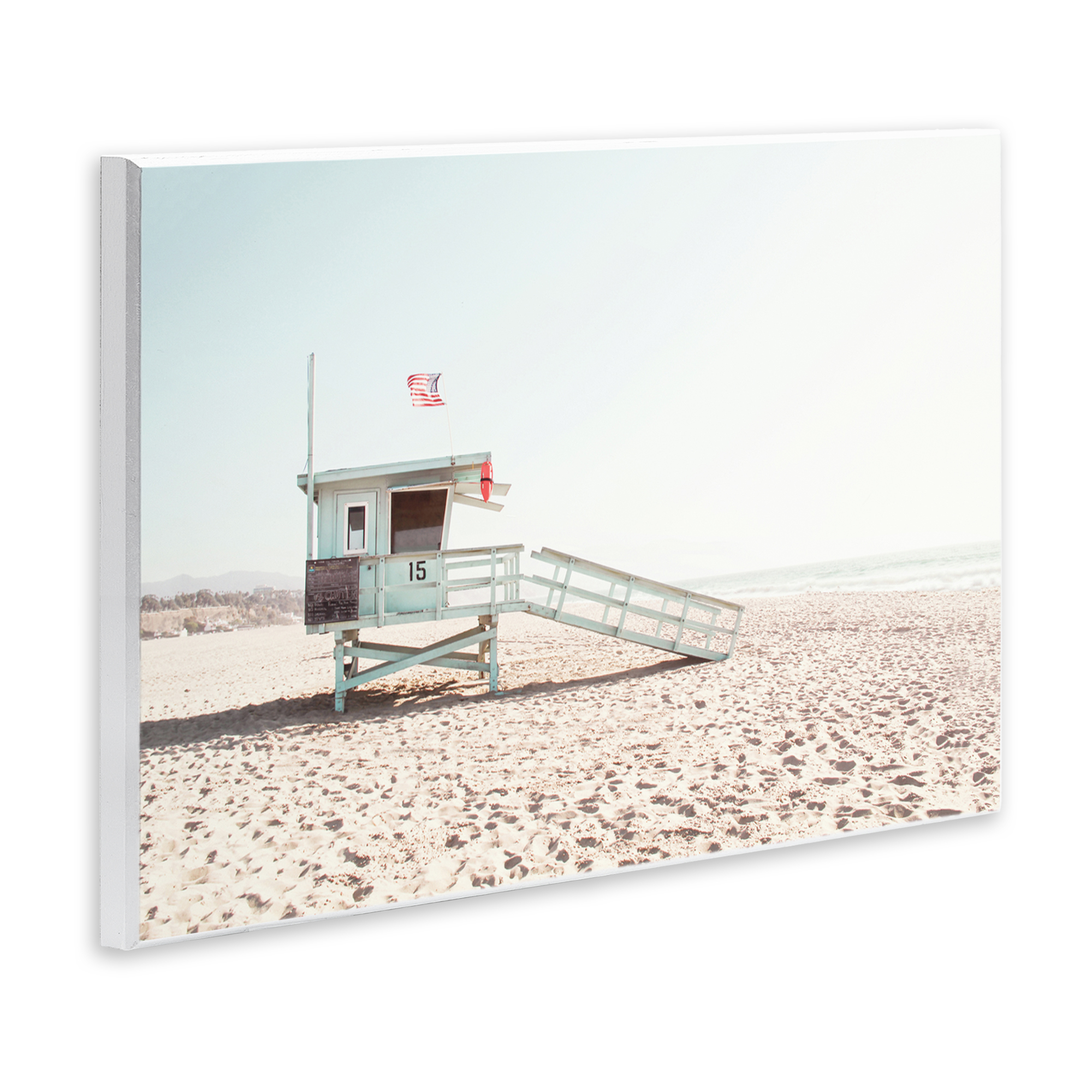 Lifeguard Hut Sunny Day Wall Plaque Art, design by Sisi and Seb
