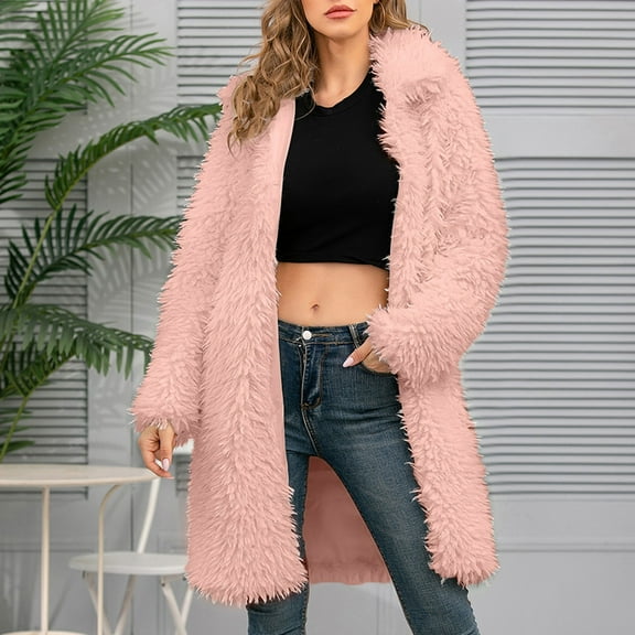 Women's Long Teddy Coat Winter Warm Puffy Jacket Women's Coat Jackets Long Sleeve Casual Long Warm Overcoat Dark Denim Jacket for Women plus Size Lightweight Jackets for Women Womens Fall Hooded