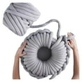 thumbnail image 3 of Hand Knitting Spin Coarse Thread DIY Pet Nest Thick Chunky Yarn Cotton Wool Tube Crochet Yarn Soft Bulky Arm Roving Blanket, 3 of 7