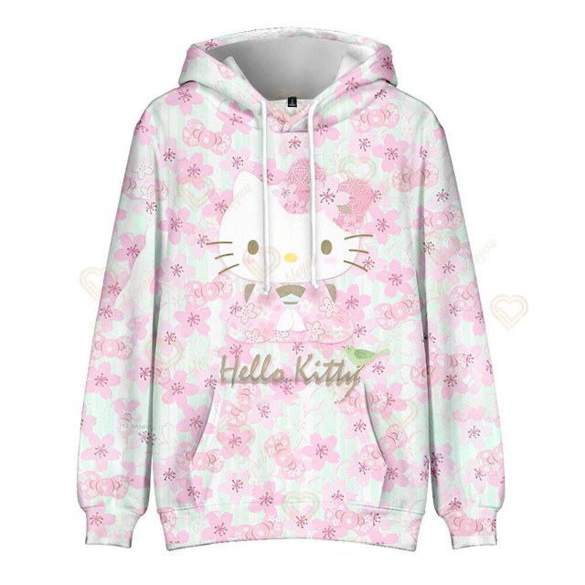 Sudadera Kawaii Sanrios Hello Kitty Unisex, Sudadera con capucha de Anime Kuromi Cinnamoroll My Melody, regalo de cumpleaños de dibujos animados
