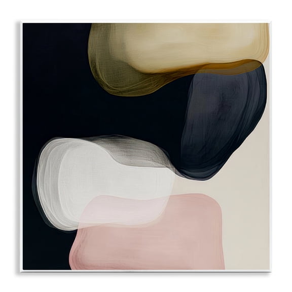 Stupell Industries Contemporary Intertwining Shapes Abstract Painting Unframed Art Print Wall Art, 12 x 12