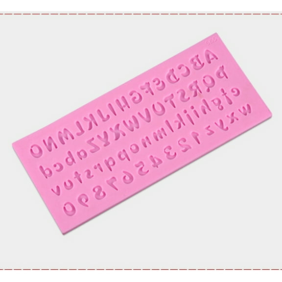 Hytrove Silicone Letter Molds Baking Mold Pink 1Pack For Craft Enthusiasts