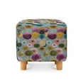 thumbnail image 2 of Jiueut Colorful Dandelion Print Footstool Slipcover, Stretch Square Stool Furniture Protector Footstool Cover with Elastic Bottom Foot Rest Covers, 2 of 7