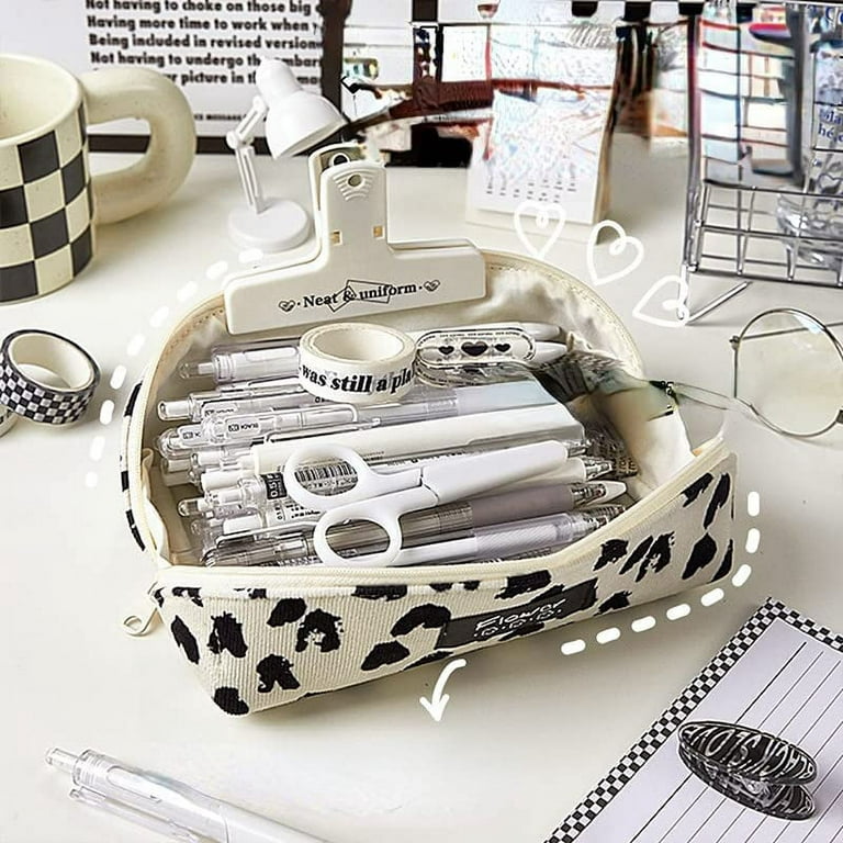  Qhjxgzzl Cow Pencil Case Black and White Pencil Pouch Kawaii  Stationary, Cheap Pencil Case Cute School Pencil Box Girl Pencil Case Cute  Pencil Cases for Girls Kids Students : Arts, Crafts