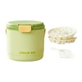 thumbnail image 1 of Cubo de hielo aislado de 2,6 l con cuchara para bebidas, tapa y asa para hielo Verde, 1 of 9