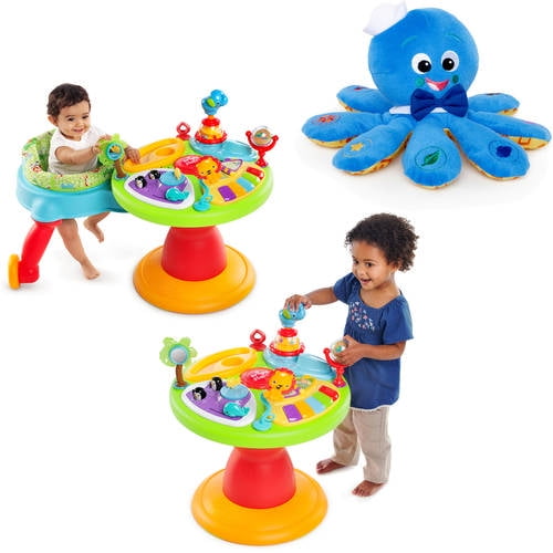 Bright Starts Zippity Zoo 3in1 Around We Go with BONUS Octoplush Toy