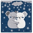 thumbnail image 2 of SAFAVIEH Carousel Kids Hugging Koalas Area Rug, Navy/Gray, 5'3" x 5'3" Square, 2 of 11