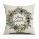thumbnail image 2 of Funda de almohada con corona de árbol de Navidad, 45,7 x 45,7 cm, muérdago, pino y abeto, funda de cojín navideña, funda decorativa para sofá, juego de 4, 2 of 5