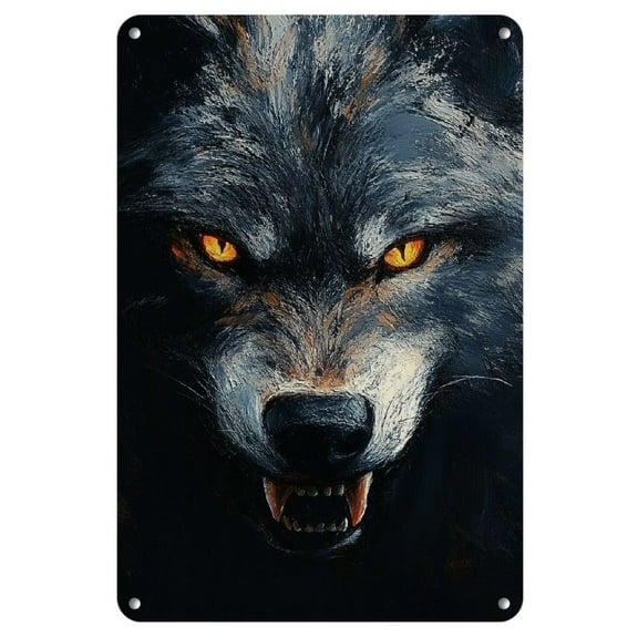 Werewolf Iron Wall Art, 8"x12" HD Printed Metal Sign, Durable, Weather-Resistant, Easy to Hang, for Home, Cafe, Bar Decor