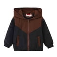 thumbnail image 6 of Samdudou Boys Windbreaker Jackets Lightweight Color Block Coats Fall Winter Long Sleeve Outerwear Kids Hooded Zip Up Clothes Casual Outdoor Hiking Travel Clothes with Pockets Size 1-9 Years, 6 of 7