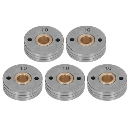 

2024 5PCS Wire Feeder Wheel Bearing Steel Double Drive Welding Wire Guide Rollers 0.81.0mm Groove
