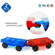 Magblock Magnetic Tiles Car Truck Expansion Set, 2 Piece Magnet Toy