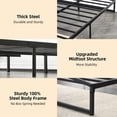 thumbnail image 3 of Ourlova Queen Black Low Bed Frame 6 Inch Heavy Duty Metal Platform Bed with Arch Design Easy Assembly Strong Bearing Capacity Under Bed Storage No Box Spring Needed, 3 of 8