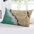thumbnail image 5 of Beige Blue Summer Beach Throw Pillow Cover 20 x 30 Inch Decorative Pillow Cover Coastal Nautical Starfish Ocean Lumbar Pillowcase Seasonal Rectangle Cushion Case for Couch Sofa Bed Living Room, 5 of 7