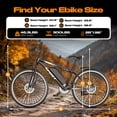 thumbnail image 5 of Electric Bike for Adults with Peak 1500W Brushless Motor, 60Miles 25MPH UL2849 Electric Mountain Bike with 480Wh Removable Battery, 7-Speed, 26" Tires and Front Fork Suspension, 5 of 8