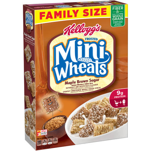 Kellogg's Frosted MiniWheats Maple Brown Sugar Cereal, 21 oz