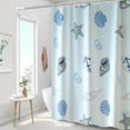 thumbnail image 4 of Hyknon Quick-Drying Shower Curtain for Bathroom Decor Thickened Washable Plastic Shower Curtains Waterproof Sea Themed Blue Bathroom Accessories for Bedroom Hotel Bathtub, 4 of 6
