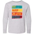 thumbnail image 3 of Inktastic Eat Sleep Jiu Jitsu Repeat Long Sleeve Youth T-Shirt, 3 of 5