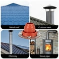 thumbnail image 2 of Piwvid Silicone Stove Jack Flashing for Hot Tents, Fireproof Ring Seal for Wood Stove Pipes, Round Base Chimney Vent Protector for Camping Tents and Shelter Roofs, Heat Resistant, 2 of 6