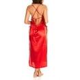 thumbnail image 3 of Just Sexy Lingerie Women's Sexy Satin Long Nightgown with Side Ties, S, 3 of 3