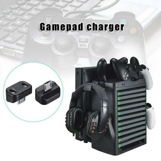 Ventilateur de Refroidissement Refroidisseur Station de Recharge Multi-Jeux Support pour Console de Jeu Xbox One/X/S