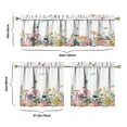 thumbnail image 4 of Watercolor Flowers 3-Piece Kitchen Curtains Set Kitchen Curtains Sets with Valance for Windows Rod Pocket Machine Washable Kitchen Decor Decorations (54"x18"+2x27.5"x24"), 4 of 6