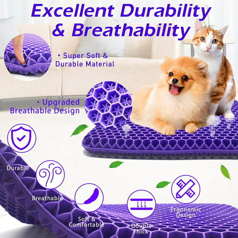Afoxsos Breathable Honeycomb Purple Gel Seat Cushion for Long Sitting,  Tailbone Pain Relief, Office Chair, Wheelchair, Black SNSA04-2IN020 - The  Home Depot