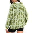 thumbnail image 2 of FOR U DESIGNS Green Cucumber Zip Hoodies for Women Trendy Oversized Hoodie Jacket Size M Hooded Sweatshirt Women with Front Zipper Lightweight Long Sleeve Activewear, 2 of 7