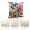 thumbnail image 4 of COMIO  Watercolor Blooming Tulips Decorative Throw Pillow Covers Pillow Covers with Flowers Butterfly Vintage Cushion Cases for Couch Farmhouse Summer Decor,, 4 of 5
