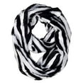 thumbnail image 1 of Peach Couture Faux fur Two Tone Plush Cowl Collar Infinity Loop Scarf Zebra White, 1 of 1