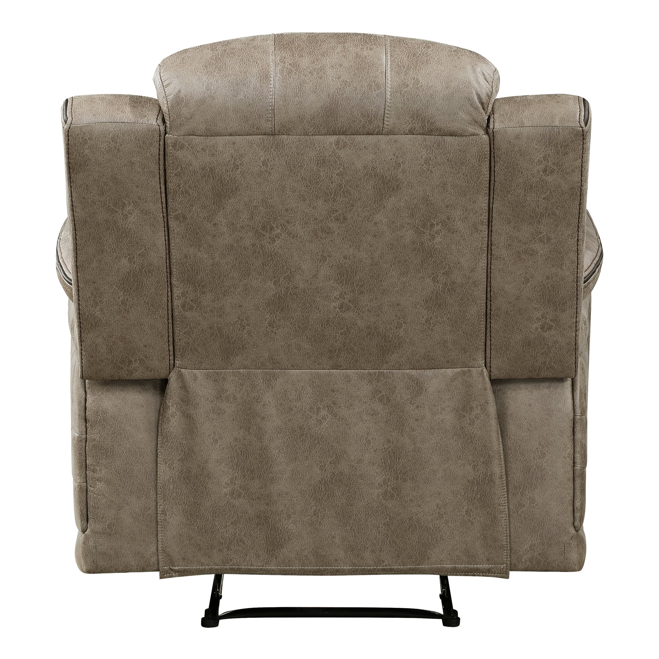 OakvillePark Paran Polished Microfiber Upholstered Reclining Chair, Sandy Brown