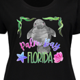 thumbnail image 4 of Inktastic Palm Bay Florida Cute Swimming Manatee Women's Plus Size T-Shirt, 4 of 5