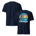 thumbnail image 2 of ItzUs Collections Chicago Retro Carnival Unisex Tee Shirt - Men's Sizes S-3XL, Color: Navy (Size XL), 2 of 4