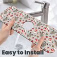 thumbnail image 6 of Sikiie Quirky Santa Reindeer Retro Wave Splash Guard for Sink Faucet-1 PC Super Absorbent Fast Drying Mat Sink Gadgets-Splash Guard for Kitchen, Sink Mat, 6 of 7