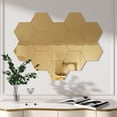 thumbnail image 4 of VEELIKE 15.7"x118" Glossy Metallic Gold Mirror Adhesive Vinyl Roll, Peel and Stick Gold Vinyl Wallpaper, Chrome Vinyl Wrap for Walls Cabinets Crafts Car Decals, Non Glass Reflective Mirror Stickers, 4 of 7