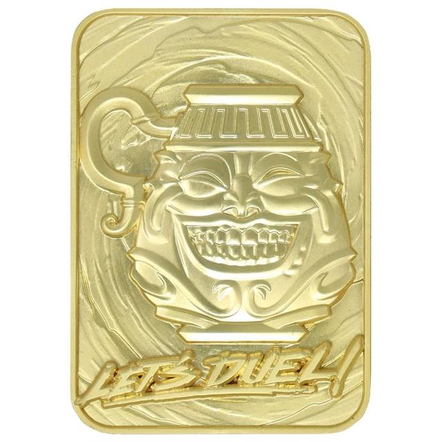 Yu-Gi-Oh! de colección Edición limitada chapada en oro de 24 quilates de Pot of Greed.