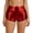 Wine, variant on Arlun Women's Metallic Booty Shorts Shiny High Waisted Rave Bottoms for Dance Festival Stretchy Lifting Tight Shorts Fashion Solid Color Night out Party Hot Pants XL