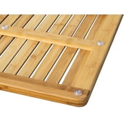 Oceanstar Bamboo Floor and Shower Mat, 23.75 in L x 17.75 in W x 1 in H