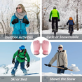 thumbnail image 5 of Ladies Mesh Simple Winter Ski Gloves Waterproof Warm Windproof-Pink, 5 of 5