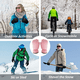 thumbnail image 5 of Guantes De Esquí De Invierno Simples De Malla para Mujer Impermeables Cálidos A Prueba De Viento,Rosado, 5 of 5