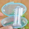 thumbnail image 2 of Baby Toothbrush Infant Soft Silicone Finger Teether Cleaning Gum Massager Brush, 2 of 5