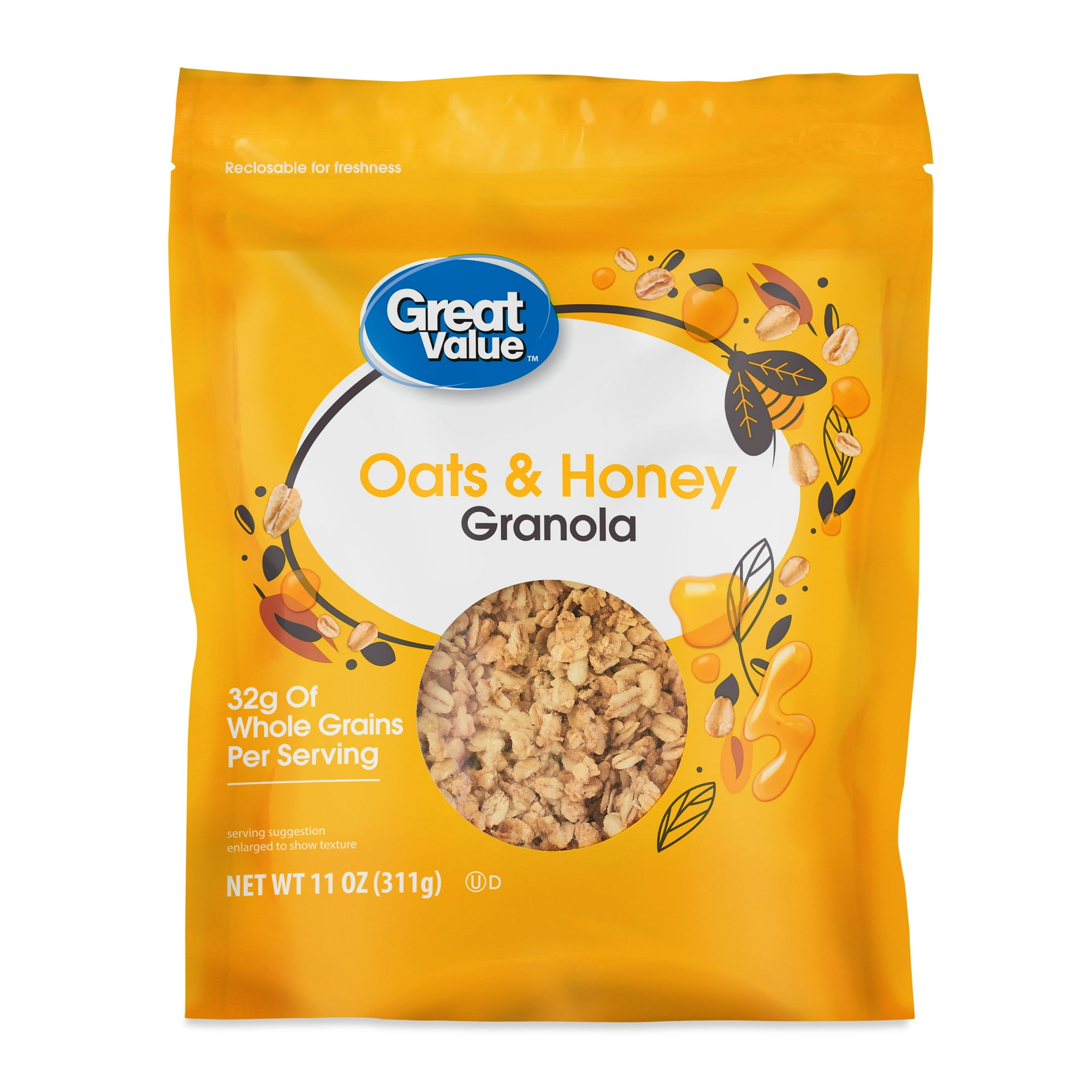 Great Value Oats & Honey Granola, 11 oz