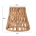 thumbnail image 2 of 3.7x5.7x5.5In Chandelier Shades Set,QZS Handwoven Bell Shade,Faux Rattan Lampshade,2pack Decorative Clip On Bell Lamp Shade for Hallways,Corridors,Basements, 2 of 6