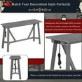 thumbnail image 5 of 4-Piece Dining Room Table, Dining Table For 3 With USB Port And Power Board, Bottom Shelf, 3 Upholstered Bar Stools, Cushion, Modern Furniture Set, 5 of 9
