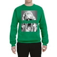 thumbnail image 2 of Wild Bobby, Marilyn Savage Bandana, Streetwear, Unisex Crewneck Graphic Sweatshirt, Kelly, Small, 2 of 4